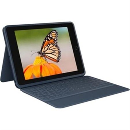 Logitech Rugged Combo 3 iPad Keyboard Case with Smart Connector for iPad (7th and 8th Generation) for Education - Classic Blue